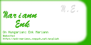 mariann enk business card